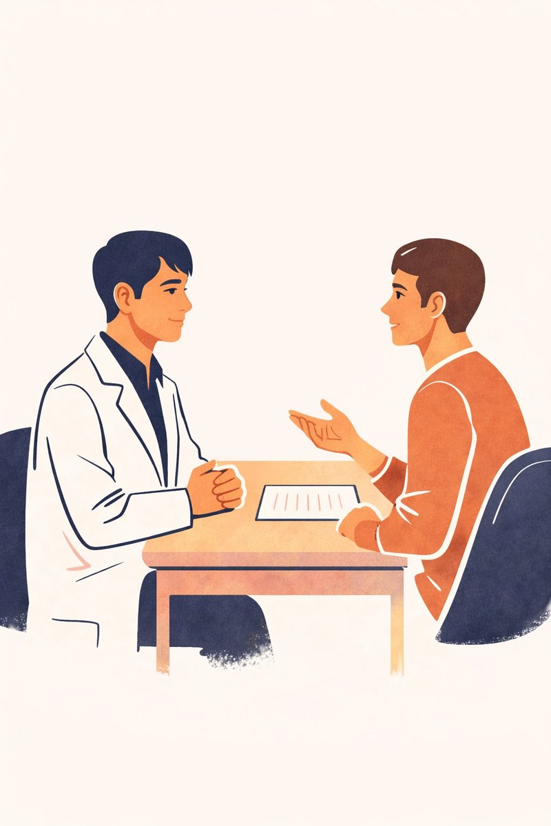 Le dentiste au fauteuil avec un patient — illustration éditoriale